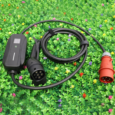 AC 7kW สถานีชาร์จรถไฟฟ้าพาณิชย์ที่พกพา Box Car EV Charger