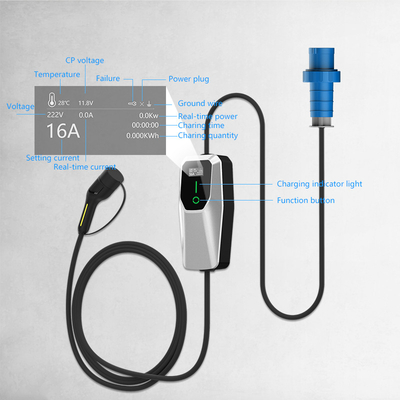 ประเภทที่ 1 3.5KW 7KW 11KW AC ระดับ 1 2 Wall Box Ev Charger บนที่จอดรถบนถนน