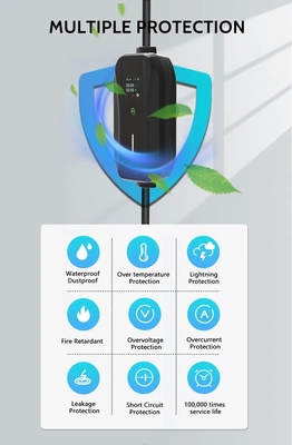 3.5KW 7KW 11KW AC Plug Charge EV Home Level 1 2 Ev Charger บ้านรถยนต์