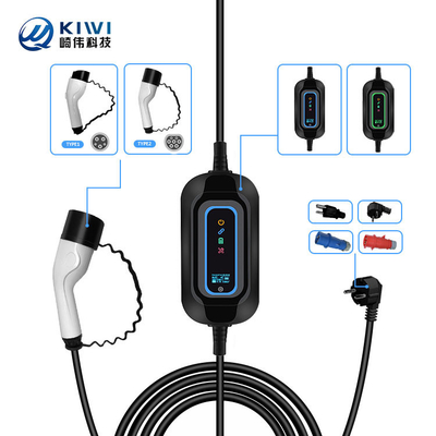 สถานีชาร์จรถยนต์ 220v Ev ชาร์จ 380V 3.5KW 7 KW 11KW การชาร์จ On-The-Go