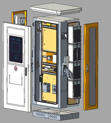 โมลด์ที่กําหนดเอง IP54 สถานีชาร์จรถยนต์ไฟฟ้าแบบ DC รวดเร็ว 180KW 240KW
