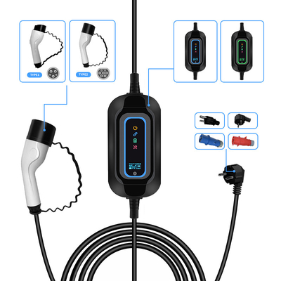 Tesla Model 2 3.5kw Ev Charger ระดับ 1 ติดในชาร์จ Output Current 16A พกพาสําหรับโรงแรม