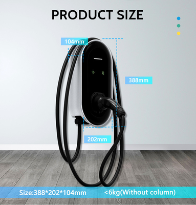 220Vac /-10% ความดันออก 7kw ประเภท2 Wallbox 32A Carica e Gioca ชาร์จ EV สําหรับบ้าน
