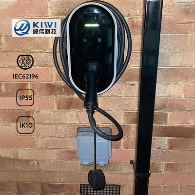 การติดตั้งติดผนัง / คอลัมน์ สถานีชาร์จรถยนต์ BMW IX IX3 EV ด้วย Type1 Plug OCPP 1.6