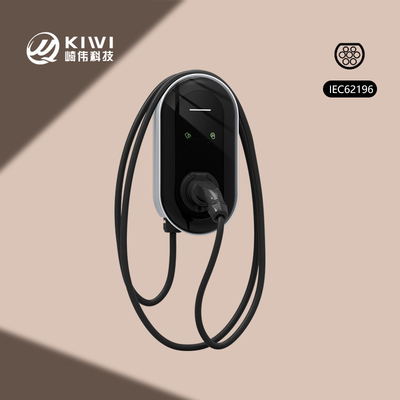 ระดับ IP55 สถานีชาร์จรถไฟฟ้า LCD 4.3 นิ้ว สําหรับบ้านไฟฟ้า AC ชาร์จ
