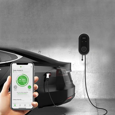 กล่องชาร์จ EV ติดผนัง 7-11KW สําหรับการเริ่มต้น RFID และการสื่อสารจุดต่อจุด