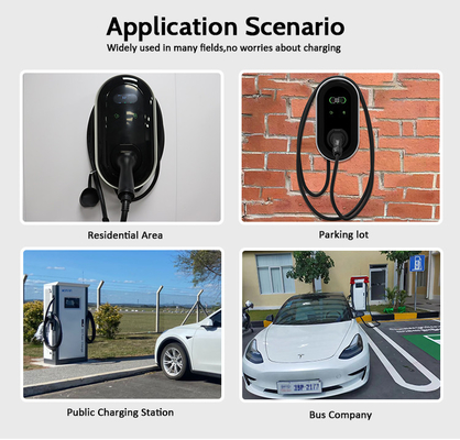ประเภท 2 22kW สามระยะ AC Output Current EV Charger Wallbox กับ RFID App OCPP ฟังก์ชัน