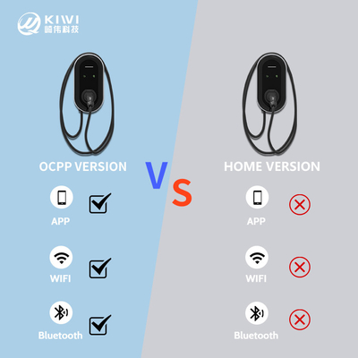 เครื่องชาร์จไฟฟ้าเร็ว KIWI 22KW ติดผนัง / คอลัมน์ สําหรับความดันไฟเข้า 380v และสายไฟชนิด 1 2