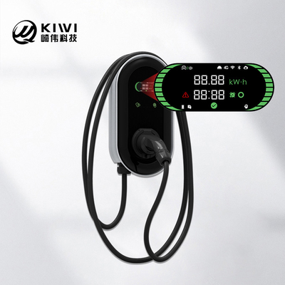 KIWI LCD Mini Opcc 220V สถานีชาร์จประเภท 2 ชาร์จ 7kW CCS EV ชาร์จสําหรับรถไฟฟ้า