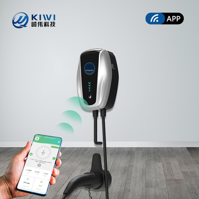 สถานีชาร์จรถยนต์ประเภท 2 ความถี่เครือ 50Hz±10Hz พร้อม Kiwi Mini Ocpp 7kw Wall Box