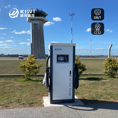 เครื่องชาร์จรถไฟฟ้า 60KW DC CCS2 CHAdeMO Type2 OCPP1.6 สําหรับชาร์จเร็ว 200V-1000V