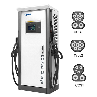60kw 120kw Output Current CCS2 Chademo Type2 EV DC Charging Stack สําหรับรถไฟฟ้า