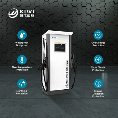 เครื่องชาร์จรถไฟฟ้าเร็ว 120KW DC Output Current ที่ยืนอยู่บนพื้น6
