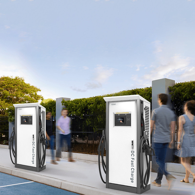 60KW/120KW DC 0-100A CCS ประเภท 2 OCPP1.6 สถานีชาร์จรถยนต์ EV ที่ติดอยู่บนพื้น