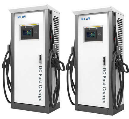 120kw CCS1 CCS2 รถ Chademo EV DC สถานีชาร์จรวดเร็ว 50Hz±10Hz ความถี่เครือข่าย