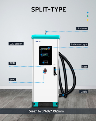 CCS1/CCS2 อินเตอร์เฟซมาตรฐาน 320KW ชาร์จรถยนต์พาณิชย์สําหรับชาร์จเร็วที่ KIWI DC