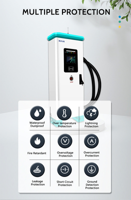 IP54 Protection 240KW KIWI DC สถานีชาร์จไร้สายเร็วสําหรับรถไฟฟ้า Tesla