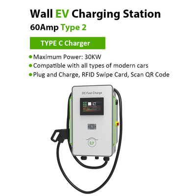 30kW 40kW DC สถานีชาร์จเร็วสําหรับรถไฟฟ้า 30mA การป้องกันการรั่ว