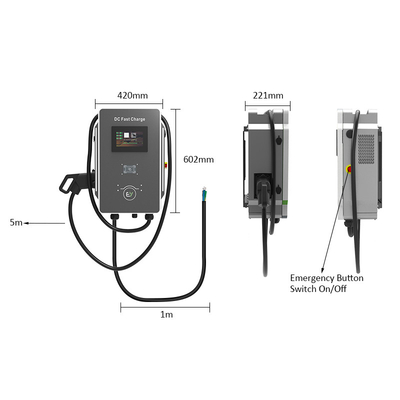 RS485 การสื่อสารจุดต่อจุด 30kW DC ระดับ 3 ชาร์จเร็วสําหรับห่อชาร์จเชนเจน