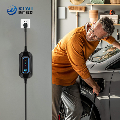เครื่องชาร์จรถไฟฟ้าบ้านแบบพกพา ประเภทที่ 2 3.5kw AC EV Charging Station เครื่องชาร์จรถยนต์พกพา