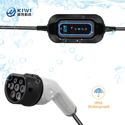 เครื่องชาร์จรถไฟฟ้าบ้านแบบพกพา ประเภทที่ 2 3.5kw AC EV Charging Station เครื่องชาร์จรถยนต์พกพา