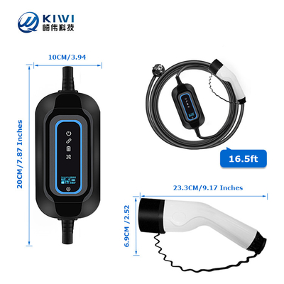 เครื่องชาร์จรถไฟฟ้าบ้านแบบพกพา ประเภทที่ 2 3.5kw AC EV Charging Station เครื่องชาร์จรถยนต์พกพา