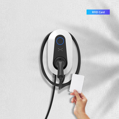 เครื่องชาร์จ EV AC 7kW พร้อมหัวชาร์จ Type-1/Type-2/GB/T และ RFID